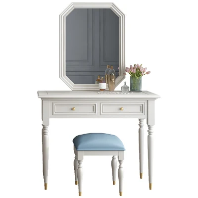 Simple Small Family Mini Storage Dressing Table and Stool